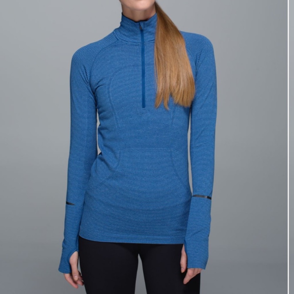 Lululemon Run: Swiftly Tech 1/2 Zip In Tonka Stri… - image 1